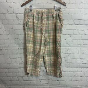 Jane Ashley Multicolor Plaid Cropped Pants
